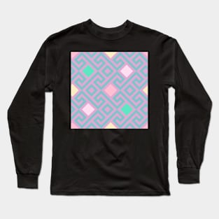 Copy of Pink Greck seamless pattern Long Sleeve T-Shirt